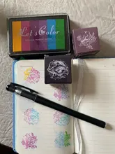 Almohadilla de tinta no tóxica de seguridad, 6 colores, almohadilla de tinta creativa de arco iris, sello de goma a base de aceite para impresión de dedos de niños, regalo artístico para niños