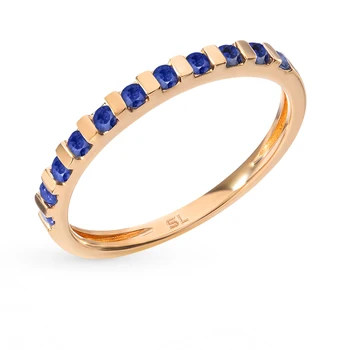 

Gold ring with sapphires sunlight sample 585