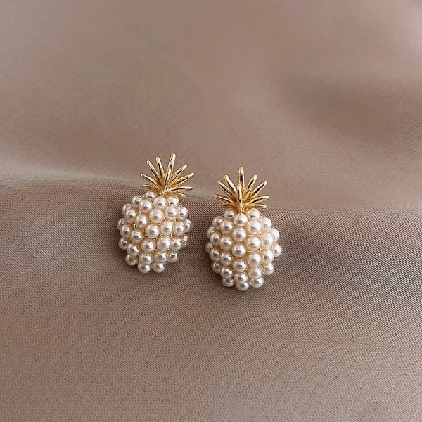 Korean Trendy Rhinestone Flowers Drop Earrings For Women Crystal Flower Moon Earring Elegant Female Temperament Jewelry