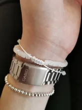 Pulsera con cuentas de cristal para mujer, longitud ajustable, 1 Uds., joyería hecha a mano