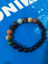 Pulsera de piedra Natural de galaxia para hombres y mujeres, pulsera curativa de constelaciones de los once del universo, joyería misteriosa