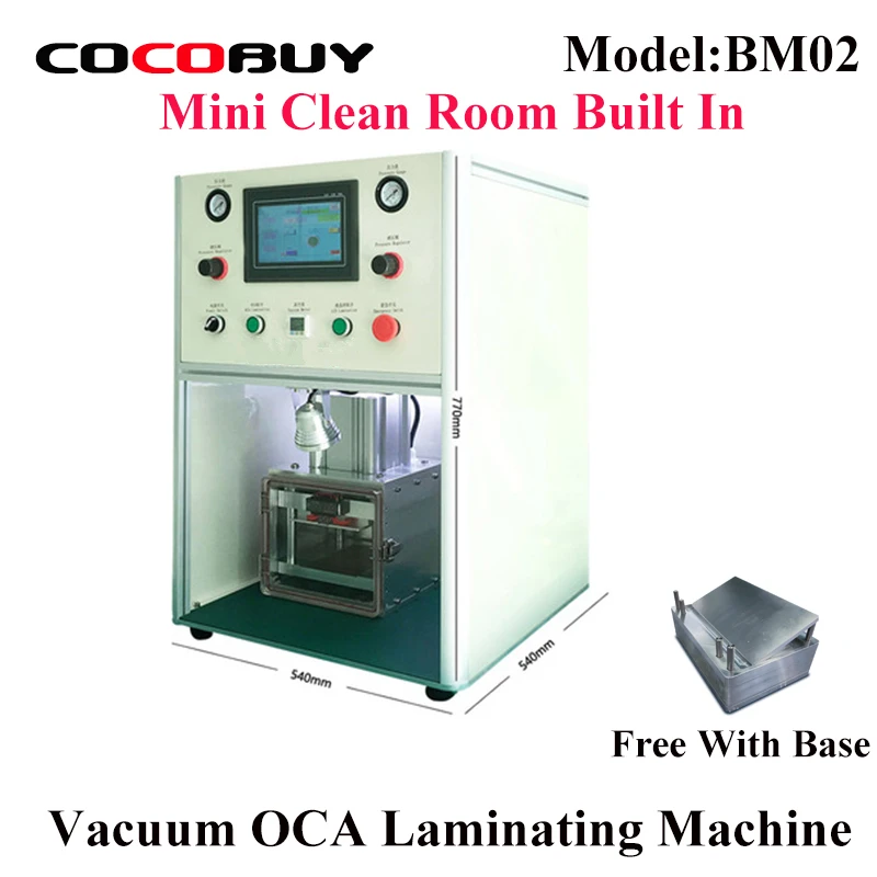  YMJ LCD Front Glass Screen OCA Vacuum laminating machine for Built in Clean Room for iphone samsung