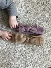 Accesorios para bebé niña, turbante sólido con nudo, diademas con lazo, diadema de punto de conejo, regalo al por mayor, 2019
