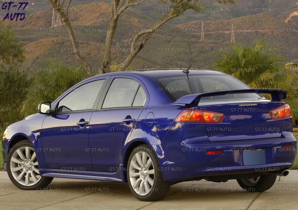 Спойлер на крышку багажника для Mitsubishi Lancer X 2007- штатный вид внешний материал ABS пластик Стайлинг тюнинговая накладка