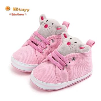 

2020 Summer Baby Girls Boys Cotton Shoes Soft Sole Anti-Skid High-Top Ankle Sneakers Cute Animal Crib Shoes