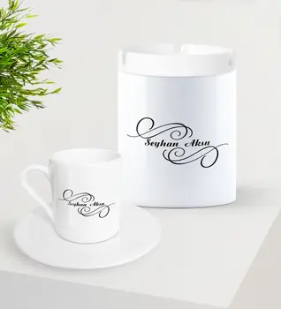 

Personalized Is Turkish coffee Cup and Ceramic Ashtray Seti-3