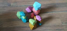 Juguete Montessori de piedras de madera, juego creativo de estilo nórdico de apilamiento de arcoíris, bloques de construcción de equilibrio, juguete para regalo
