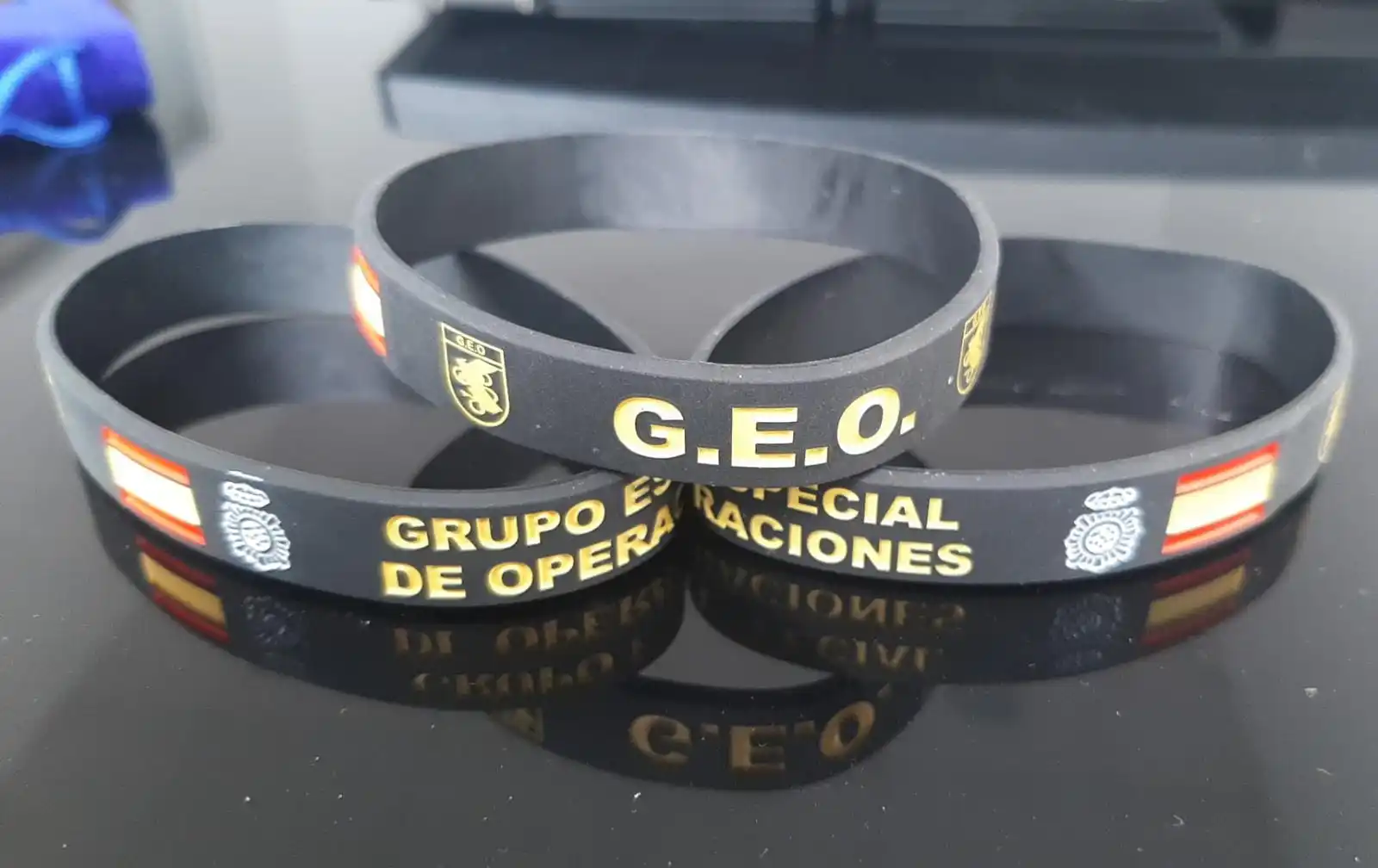 4 PULSERAS SILICONA POLICIA NACIONAL GEO