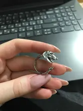 Anillos ajustables Kinitial para mujer, 1 Uds., color bronce antiguo, negro, cachorro de perro salchicha, Animal, 3D