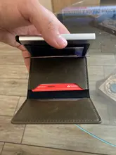 Bycobecy de tarjeta de crédito titular de la cartera de las mujeres de los hombres de Metal RFID Vintage bolso de cuero de poliuretano Crazy Horse Banco titular de caso