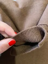 Cashmere Sweater Turtleneck Long-Sleeve Winter Pullovers Knitted Basic WOTWOY Autumn