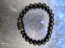 Abalorios de piedra negra para Hombre y mujer, pulsera con constelación de 12, para parejas, Moda Masculina