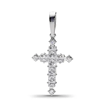 

Esthete cross with 11 cubic zirconia in white gold