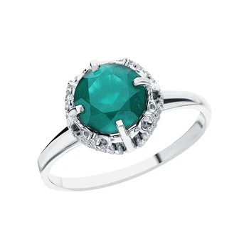 

Silver ring with cubic zirconia sunlight sample 925