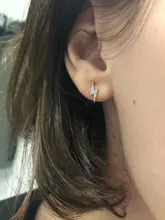 Pendientes de plata de ley 925 con forma de rayo para mujer, joyería Simple, accesorios