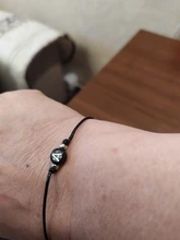 Pulsera con nombre ajustable para hombre y mujer, joyería de mano con letras, regalo para Amiga, Color negro y rojo, venta al por mayor