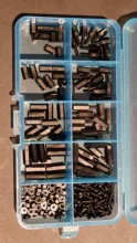 Flat-Head Screws Nuts Column Standoff-Spacer Plastic Spacing Nylon Hex Black/white M2.5
