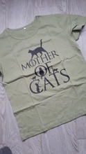 ZBBRDD Madre de los gatos mamá camiseta algodón de mujer Kawaii camisa de moda de talla grande con cuello en O gráfico camiseta mamá manga corta Camisetas