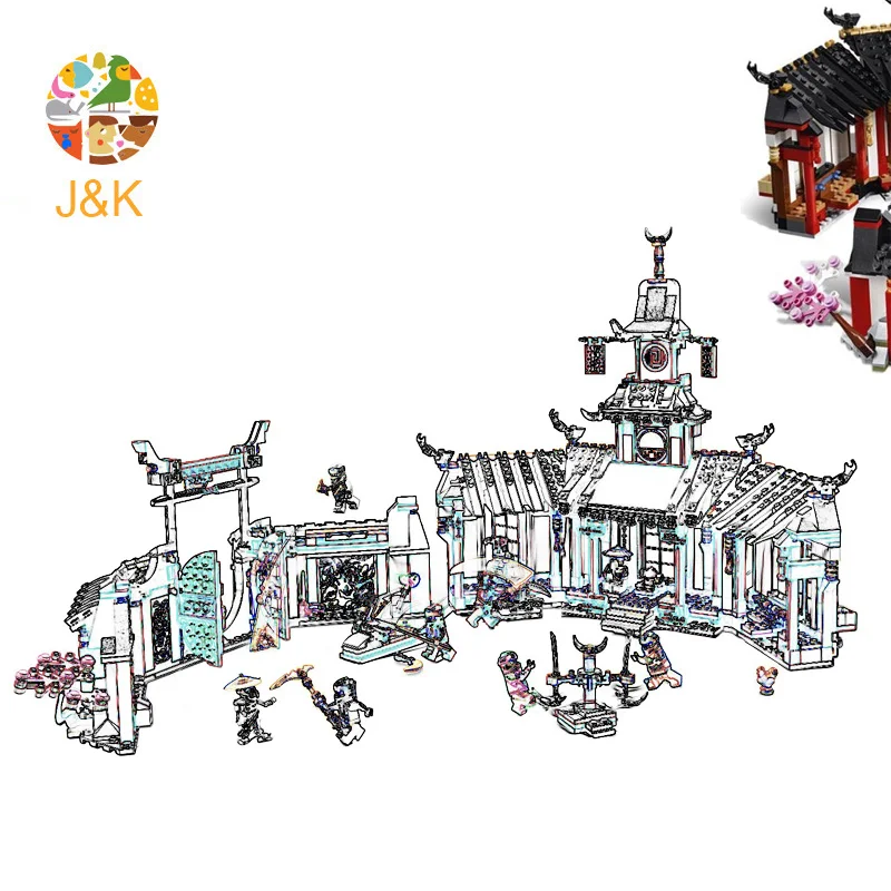 

70670 1112pcs Ninja Series The Monastery of Spinjitzu Model Building Blocks Brick Educational Toys For Children 11165 Gift