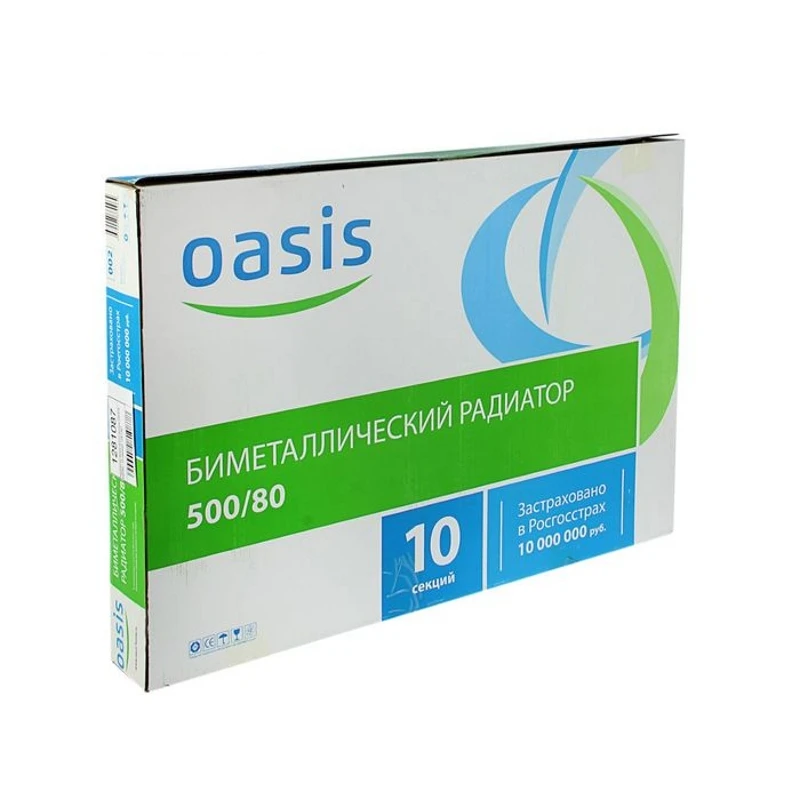 004 Радиатор биметаллический Оазис 500/80/10