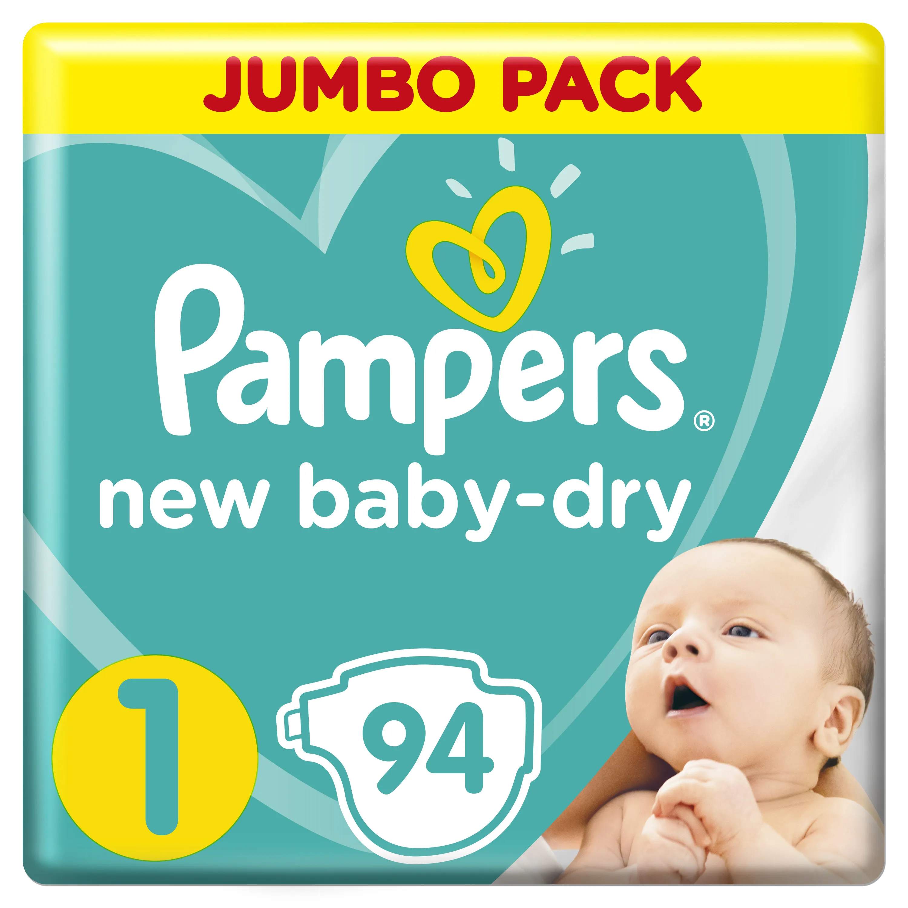 Подгузники Pampers New Baby-Dry 2–5 кг, размер 1, 94шт