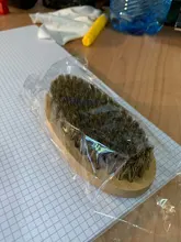 Los hombres barba de cerdas de jabalí peines de bigotes cepillo de pelo mango de madera jabalí bigote estilo desenredar plancha Facial peine de barba