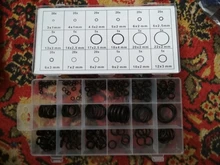 Juntas tóricas de goma para juntas tóricas, sellos de arandela, surtido de estanqueidad, caja de plástico con juego de diferentes tamaños, 225 Uds.