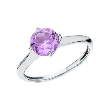 

Silver ring with amethyst sunlight sample 925