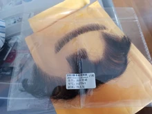 LiangMo-Barba de encaje para hombres, Cosplay, Invisible, pelo de barba falso, hecho a mano, bigote, pelo realista