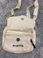 Bandolera de lona con estampado de dibujos animados para mujer, bolso de hombro tipo sobre