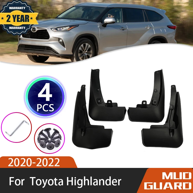 

4 Piece Set Of Car Fender For Toyota Highlander XU70 2020 2021 2022 Fender Splash Fender Automobile Trim Panel Car Accessories