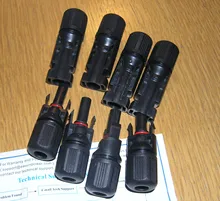 1 par de conectores solares Conector de Panel Solar, 30A, 1000V, macho + hembra, IP67, para cable Solar