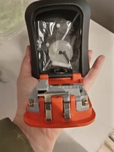 Caja de bloqueo de llave MOOL, caja de seguridad de llave de aleación de aluminio montada en pared, a prueba de agua, caja de bloqueo de llave de combinación de 4 dígitos para interior Outdoo