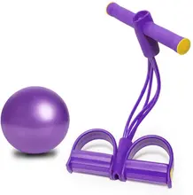 Multifunction Tension Rope Pedal Fitness Band Pedal Resistance Rope Elastic Sit Up Pull Rope Yoga Ball Mobility Training