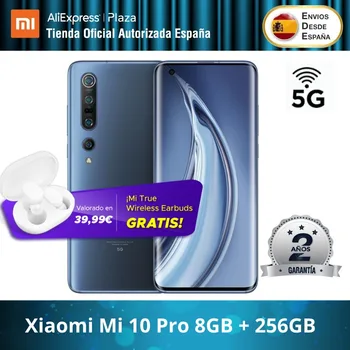 

Xiaomi Mi 10 Pro 5G (256GB ROM con 8GB RAM, Snapdragon™ 865, Android, Nuevo, Móvil) [Teléfono Móvil Versión Global para España]