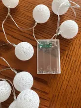 Lights-String Garland Cotton-Ball Led Wedding Party Christmas Outdoordiy Holiday 5M Crib