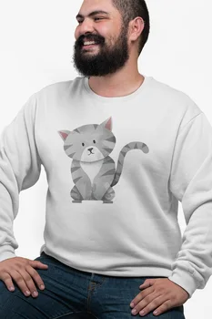 

Angemiel Wear Cat White Men 'S Sweatshirt