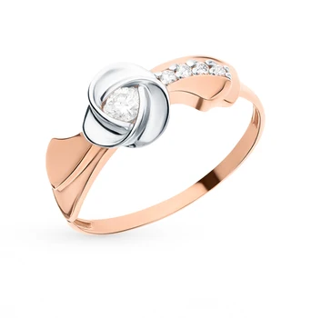 

Gold ring with diamonds sunlight sample 585