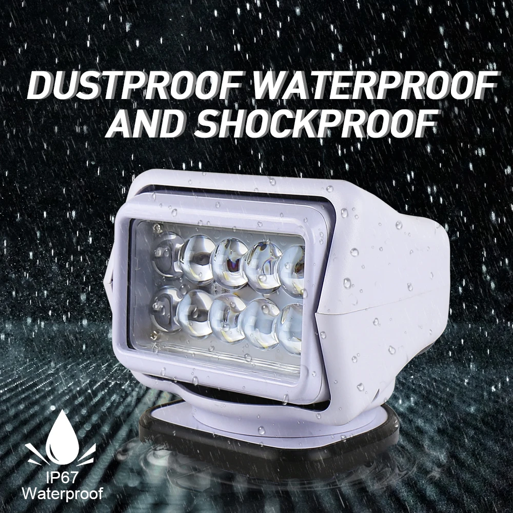 LED Searchlight 7inch 50W Remote control 360
