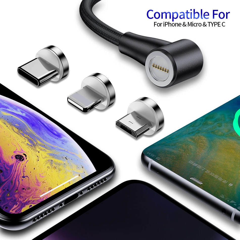 Udyr 1 м 2 м Магнитный СВЕТОДИОДНЫЙ модуль панели управления usb type C Магнитный кабель для быстрой зарядки для iPhone XS Max samsung магнитные кабели для мобильных телефонов