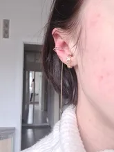 Gemelos de perla para oreja minimalistas coreanos, perlas, pendientes de Clip cruzado, Piercing falso para oreja, Clips, joyería sin agujero, accesorios para oreja