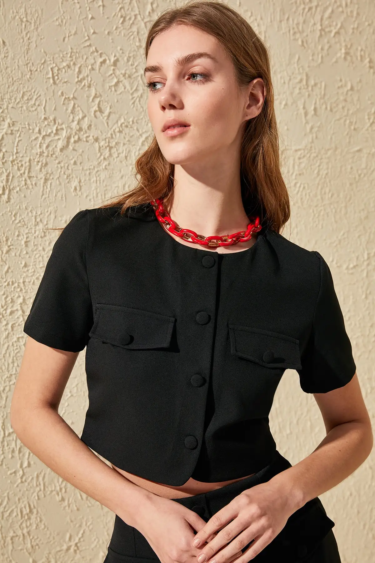 

Trendyol Crop Top Blouse TWOSS20BZ0535