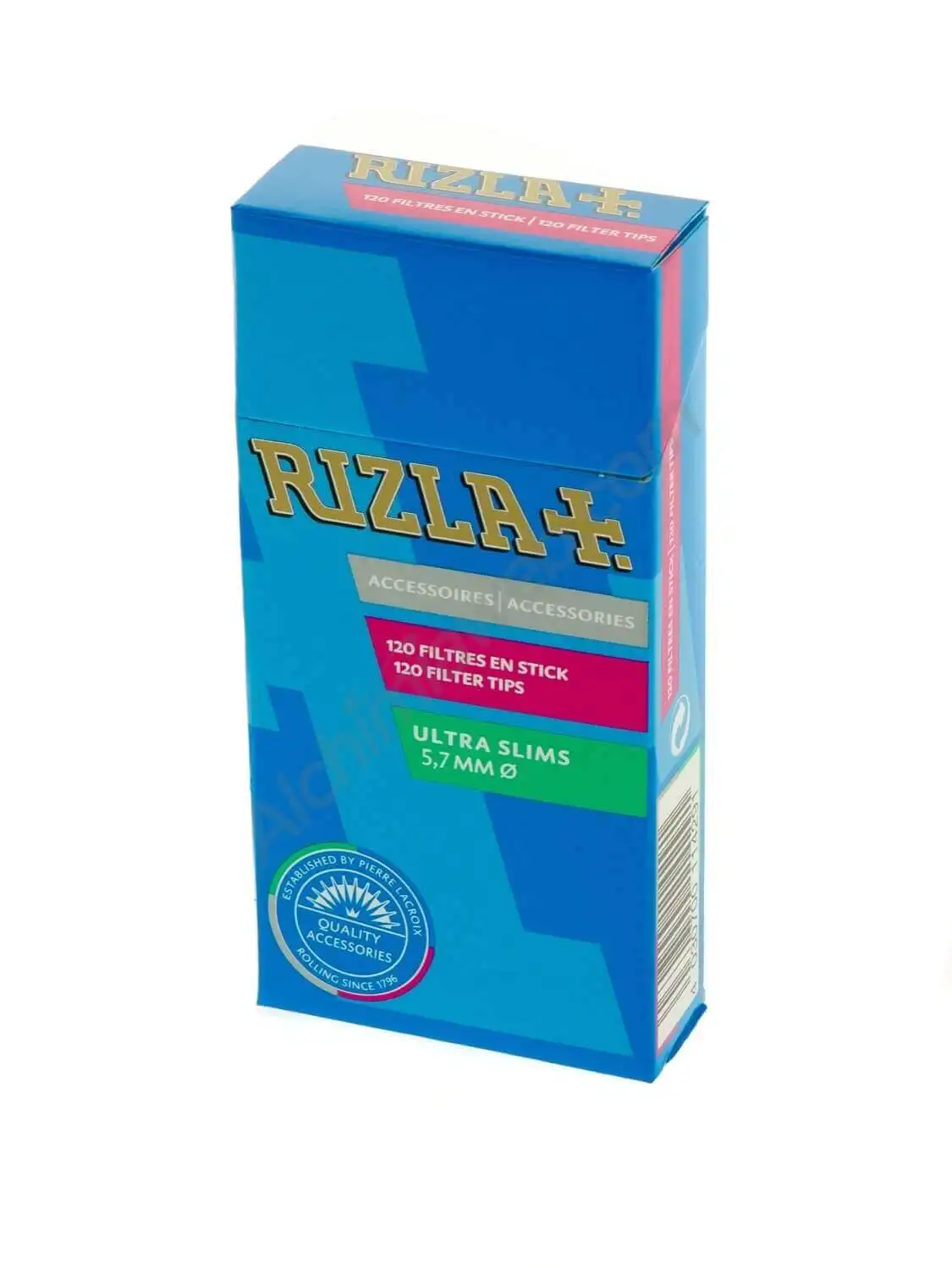 RIZLA – 24 boîtes de 120 filtres, POPPATIPS ULTRA mince de 5,7mm. 2880 Filtres 5.7mm de diamètre, 14 mm longeur