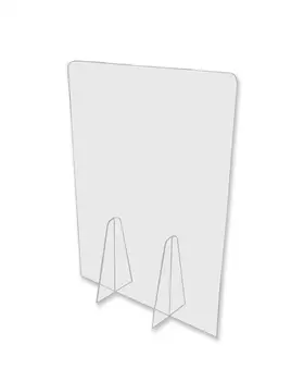 

Protection Screen for Counters 50x65cm - Made of 3mm Semi Transparent PET Polycarbonate - Sneeze Guard Shield ULTRA RESISTANT
