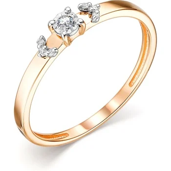 

Alcor ring with 7 diamonds in red gold