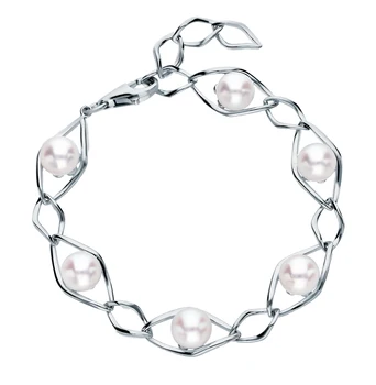 

Silver Bracelet with pearls sunlight sample 925
