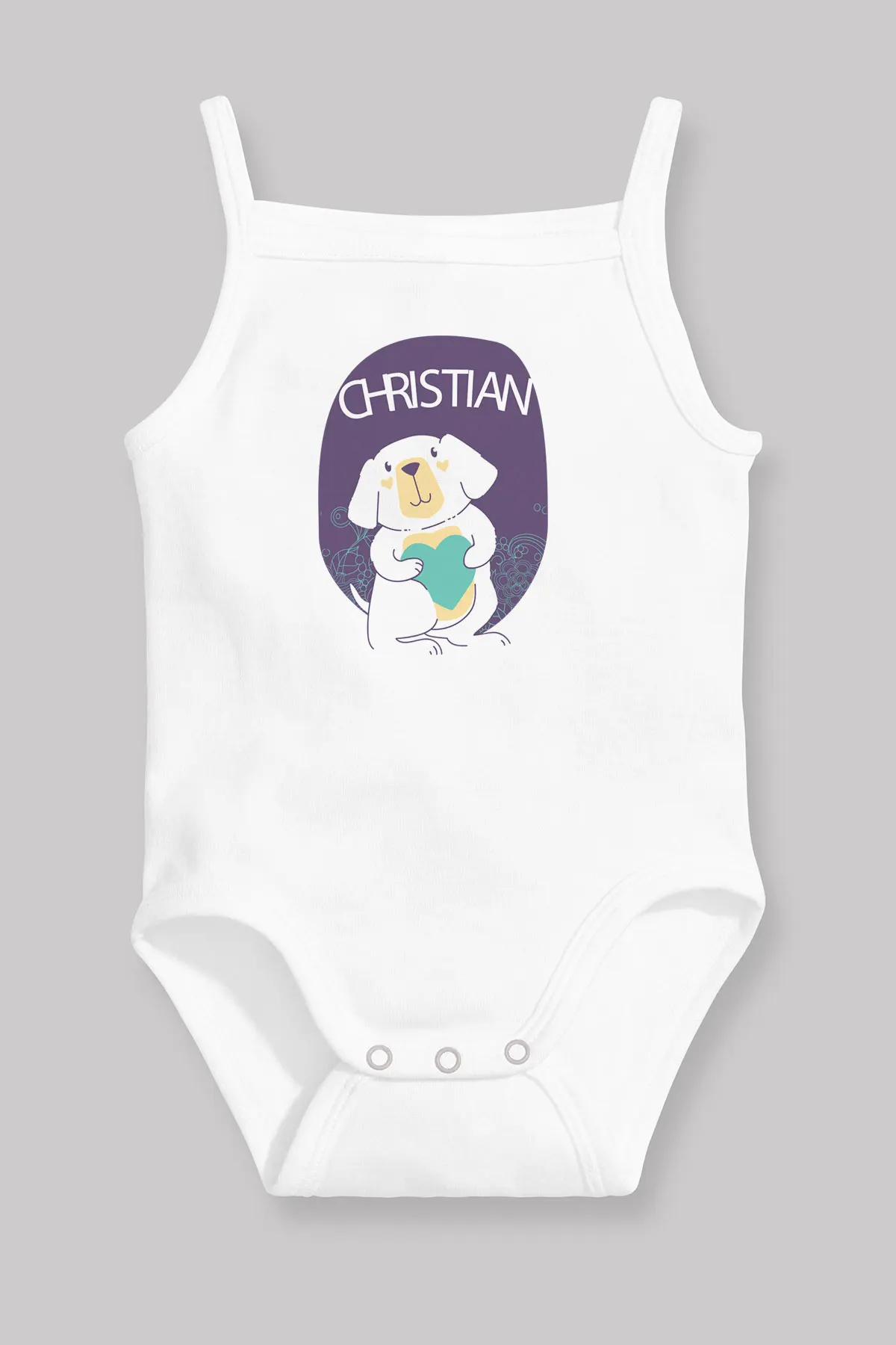 Angemiel Baby Holding Heart Dog Christian Male Hanging The Zibin белая нижняя рубашка |