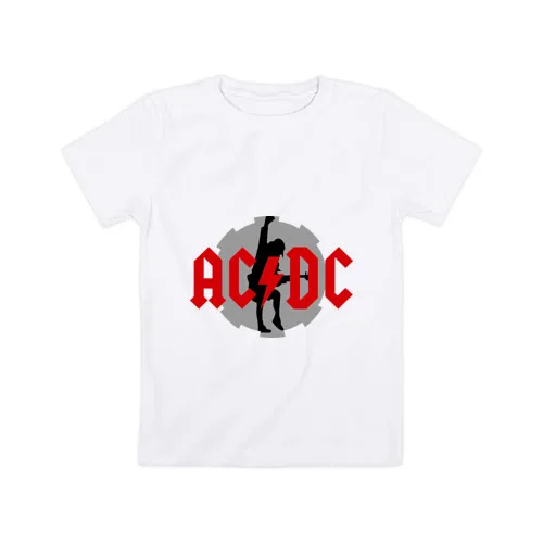 Детская футболка хлопок AC DC Ангус Янг|Тройники| |