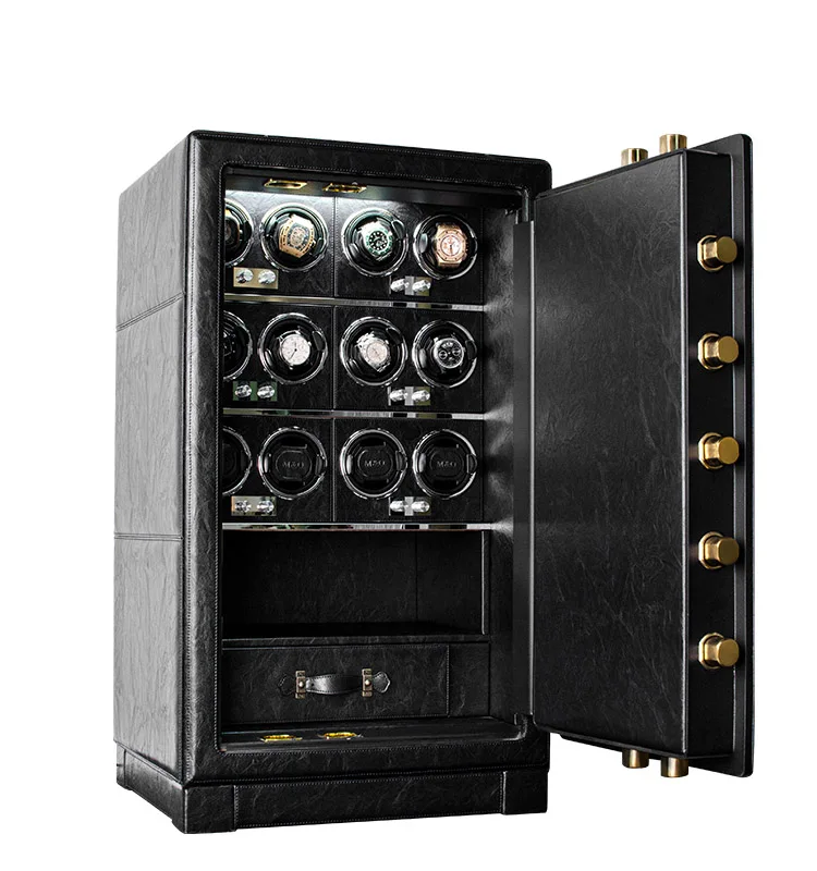 M& Q Высококачественная автоматическая коробка для хранения часов и часов намотки безопасно с Эксклюзивная шкатулка для часов - Color: MQ-HP12-3