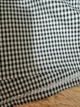 Plaid Dress Puff-Sleeve Square Collar Bclout Black White Sexy Vintage Autumn Casual Woman